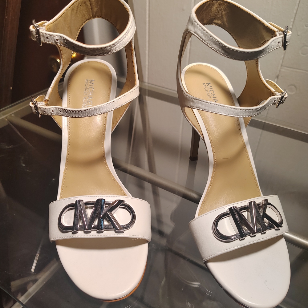 Michael Kors White Strappy Heels